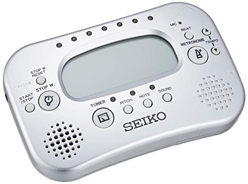 【中古】「未使用品」SEIKO セイコー チューナー & メトロノーム ストップウォッチ付 シルバー STH100S 41+l14K5biL.jpg